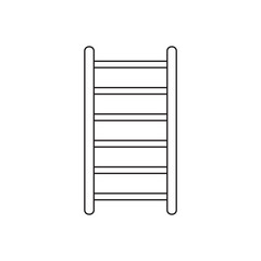 black and white ladder icon- vector illustration