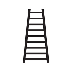 black ladder icon- vector illustration