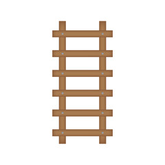 wooden ladder icon- vector illustration