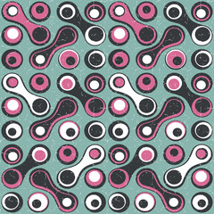 Grunge seamless pattern. Geometric forms. Vector