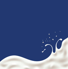 Chocolate milk wave with splash - 174756874