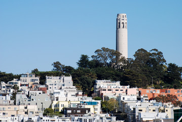 Fototapeta na wymiar View on telegraph hill in San Francisco