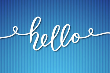 hello vector lettering