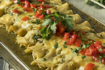 Homemade Green Chicken Enchiladas