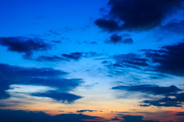 beautiful colorful sky and cloud in twilight time background