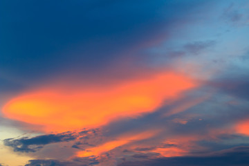beautiful colorful sky and cloud in twilight time background