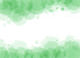 Background design with watercolor in green