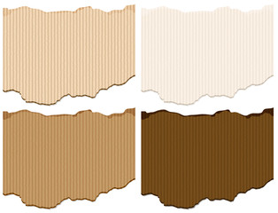 Four shades of brown cardboard paper templates