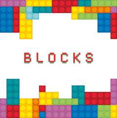 Background design with colorful blocks