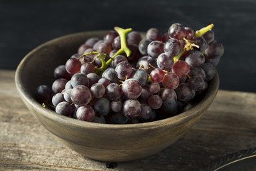 Raw Purple Organic Red Wine Grapes