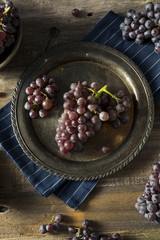 Raw Purple Organic Red Wine Grapes
