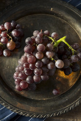 Raw Purple Organic Red Wine Grapes