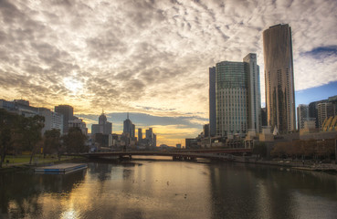 Fototapeta na wymiar Yarra river in Melbourne Australia