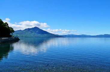 lake shikotsu in summer