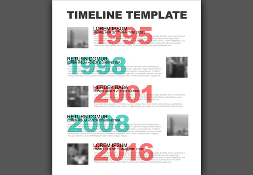 Typography Timeline Infographic Layout