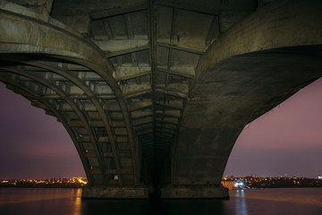 View under Vogresovsky Bridge of Voronezh city