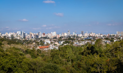 Fototapeta na wymiar Aerial view of Curitiba City - Curitiba, Parana, Brazil