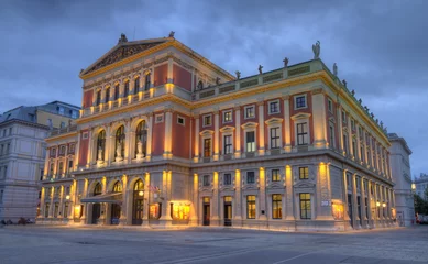 Fotobehang Grote Zaal van Wiener Musikverein, Wenen, Oostenrijk, HDR © Elenarts