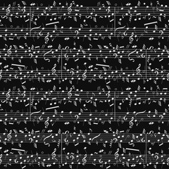 Seamless musical notation background