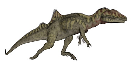 Concavenator dinosaur walking - 3D render