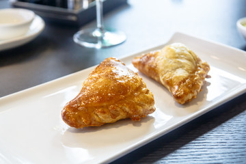 Traditional Asian pies with meat and spices - samsa.