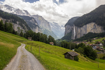 Lauterbrunnen valley in Switzerland in Alps