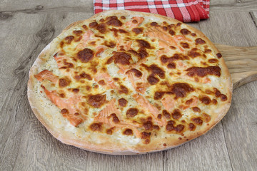 pizza au saumon