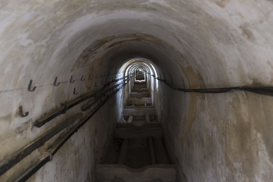 Inside The Aqueduct In Lisbon Portugal