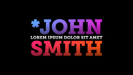 Oversized Type with Gradient Title