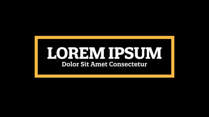 Spinning Yellow Frame Title