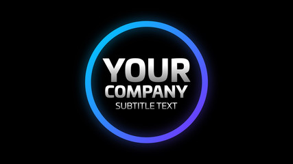 Glowing Circle Frame Title