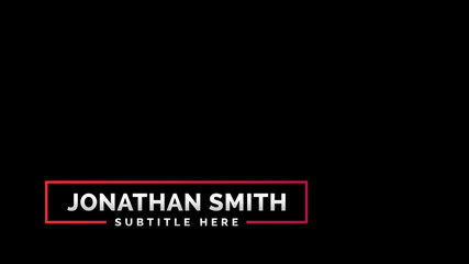 Red 3/4 Border Lower Third