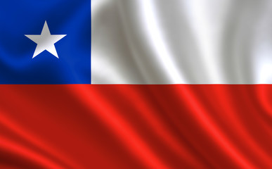 Flag of Chile. Part of the series. 