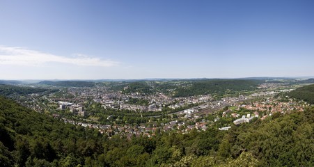Fototapeta na wymiar View over the town Marburg an der Lahn, Hesse, Germany, Europe