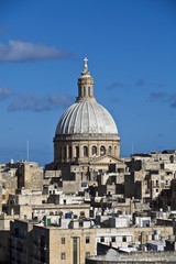 Fototapeta na wymiar View of St Pauls Church, Valletta, Malta, Europe