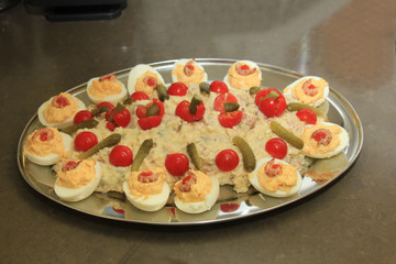 Olivier scrimp salad
