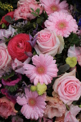 Pink floral wedding decoration