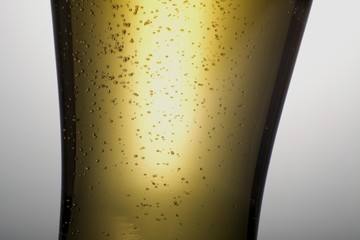 Filled beer glass, detail