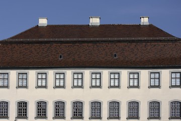 Fototapeta premium Facade view with windows