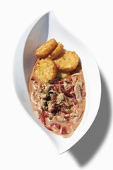 Pork Stroganoff and hash browns