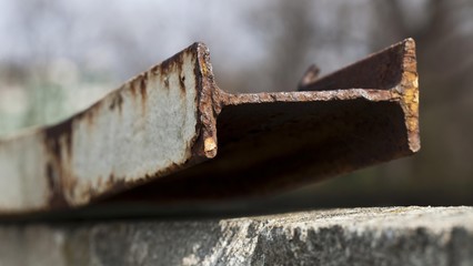Rusted steel beam, detailed view, Berlin, Germany, Europe