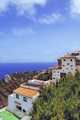 The small pristine coastal village of Agulo, La Gomera, Canary Islands, Spain, Europe