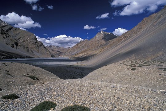 Pare Valley or Paru Chhu Valley near Dutung, Kibber-Karzok-Trail, Himachal Pradesh, Indian Himalayas, North India, India, Asia