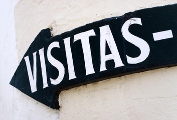 Visitas, sign in Spain, Europe