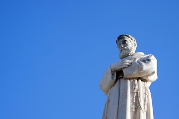 Fototapeta premium Statue of a priest, Chipiona, Andalucia, Spain, Europe