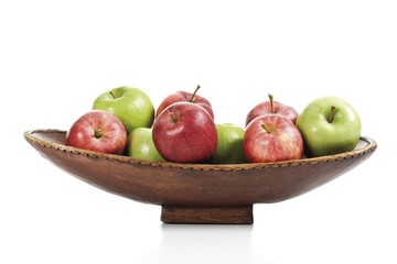 Fruit bowl with apple varieties