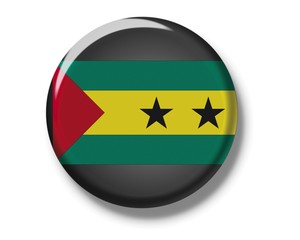 Fototapeta premium Button, flag of Sao Tome and Principe