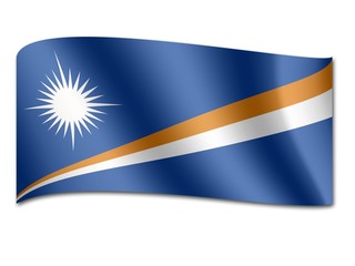 Obraz premium National flag, Marshall Islands, Oceania