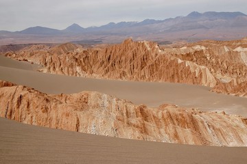 Naklejka na ściany i meble Valle de la Luna, moon valley, near San Pedro de Atacama, Atacama Desert, Chile, South America