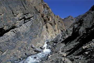 Raglungbi Gorge near Kibber, Kibber-Karzok-Trail, Himachal Pradesh, Indian Himalayas, North India, India, Asia
